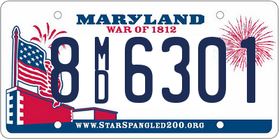 MD license plate 8MD6301