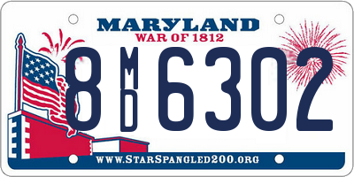 MD license plate 8MD6302