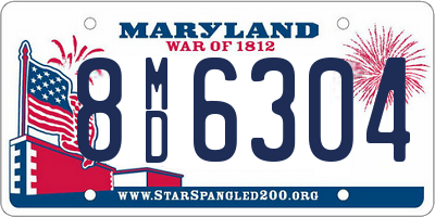 MD license plate 8MD6304