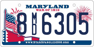 MD license plate 8MD6305