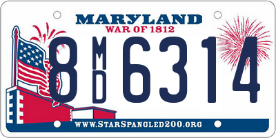 MD license plate 8MD6314