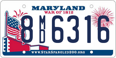 MD license plate 8MD6316
