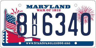 MD license plate 8MD6340