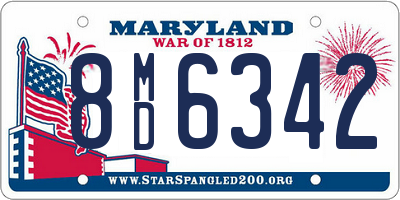 MD license plate 8MD6342