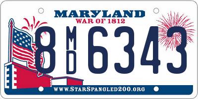 MD license plate 8MD6343