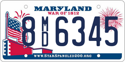 MD license plate 8MD6345