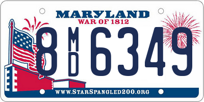 MD license plate 8MD6349