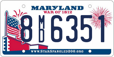 MD license plate 8MD6351