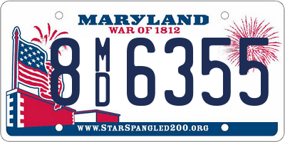 MD license plate 8MD6355