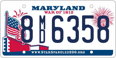 MD license plate 8MD6358