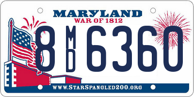 MD license plate 8MD6360