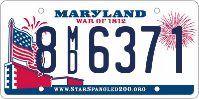 MD license plate 8MD6371