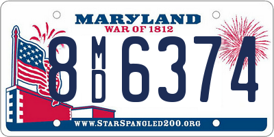 MD license plate 8MD6374