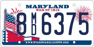 MD license plate 8MD6375