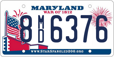 MD license plate 8MD6376