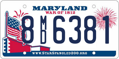 MD license plate 8MD6381