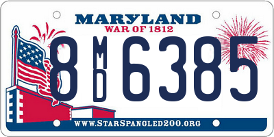 MD license plate 8MD6385