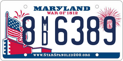 MD license plate 8MD6389