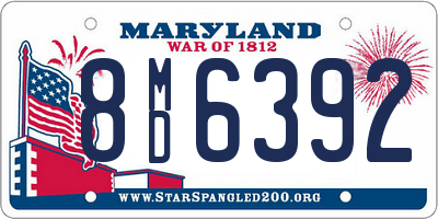 MD license plate 8MD6392