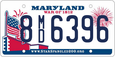 MD license plate 8MD6396