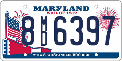 MD license plate 8MD6397