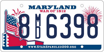 MD license plate 8MD6398