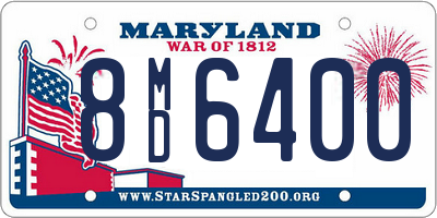 MD license plate 8MD6400