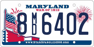 MD license plate 8MD6402