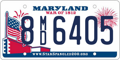 MD license plate 8MD6405