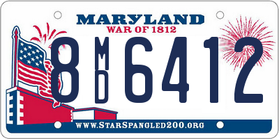 MD license plate 8MD6412