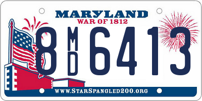 MD license plate 8MD6413