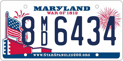 MD license plate 8MD6434