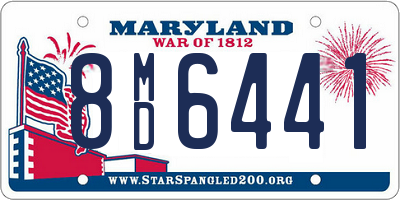 MD license plate 8MD6441