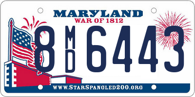 MD license plate 8MD6443