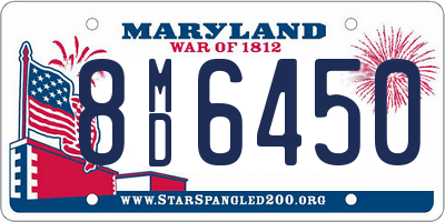 MD license plate 8MD6450