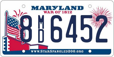 MD license plate 8MD6452