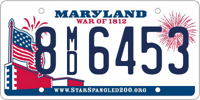 MD license plate 8MD6453