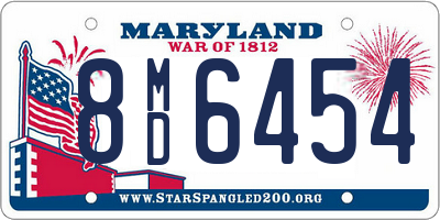 MD license plate 8MD6454