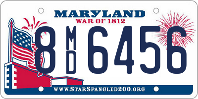 MD license plate 8MD6456