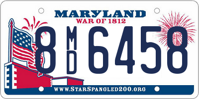 MD license plate 8MD6458