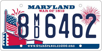 MD license plate 8MD6462