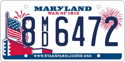 MD license plate 8MD6472