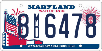 MD license plate 8MD6478