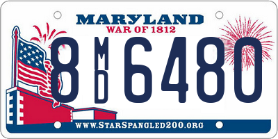 MD license plate 8MD6480