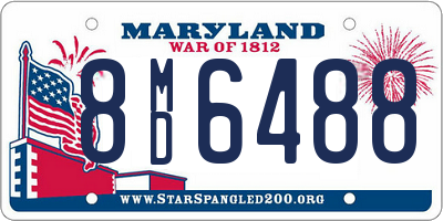 MD license plate 8MD6488