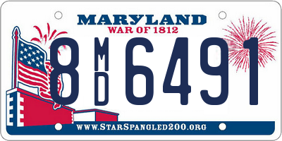 MD license plate 8MD6491