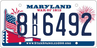 MD license plate 8MD6492