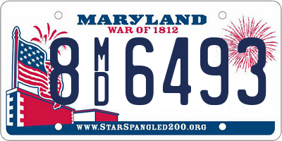 MD license plate 8MD6493