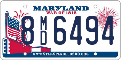 MD license plate 8MD6494