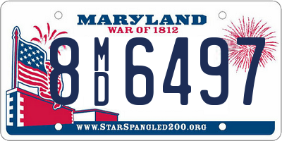 MD license plate 8MD6497